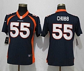 Women Nike Broncos 55 Bradley Chubb Navy Vapor Untouchable Limited Jersey,baseball caps,new era cap wholesale,wholesale hats